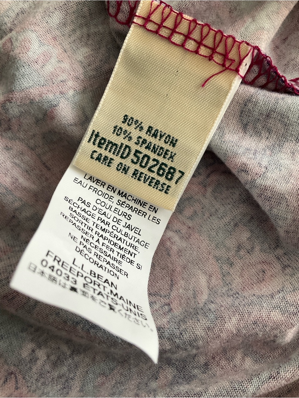 L.L. Bean Large Purple and Pink Paisley Midi Dress NWT - Picture 9 of 9